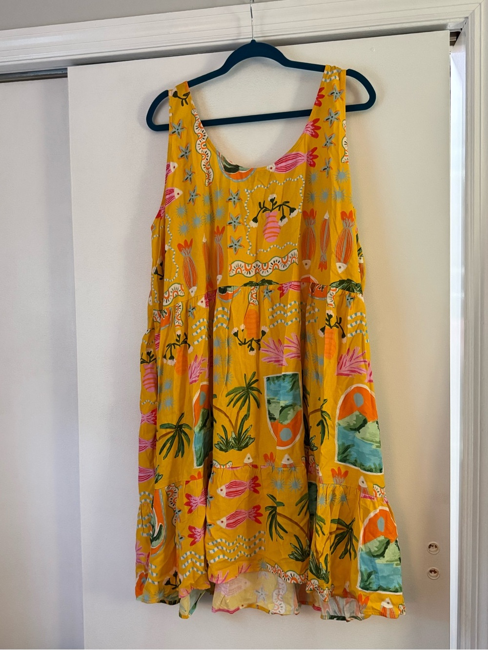 Proud Poppy Yellow Linen Blend Dress